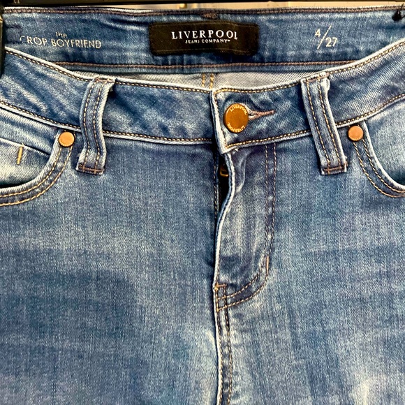 Liverpool Jeans Company Denim - Like new pair of Liverpool crop Boyfriend jeans. Size 4 /27